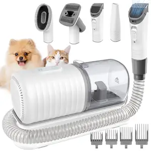 1.5L 대용량 저소음 애완 동물 진공 청소기 전기 헤어 미용 개 고양이 브러시 키트