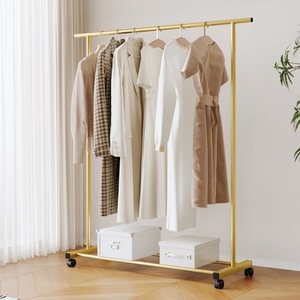 Séchoir à linge <span class=keywords><strong>en</strong></span> métal, support de sol pour chambre à coucher, <span class=keywords><strong>porte</strong></span>-vêtements d'intérieur, dortoir, <span class=keywords><strong>porte</strong></span>-sandales, barre robuste, balcon, simple, <span class=keywords><strong>porte</strong></span>-<span class=keywords><strong>manteau</strong></span> - Product Image 4