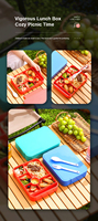LULA Nouveau Design Boîte à Lunch Isolée Multi-Compartiments Étanche Bento Snack Lave-Vaisselle Micro-ondes Tiffin Cadeau Scolaire