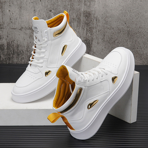 <span class=keywords><strong>Scarpe</strong></span> Bianche Alte da Skateboard 2024 Nuova Collezione Estiva di Tendenza Traspiranti Casual da <span class=keywords><strong>Uomo</strong></span> - Product Image 3