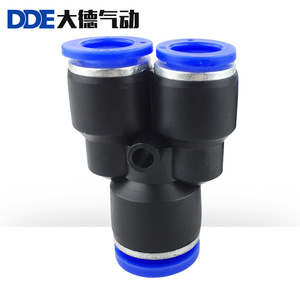 ข้อต่อลมแบบ Y ชนิด Dde รุ่น PW10 8 ตัวต่อแบบเร็วพร้อมตัวลดขนาดแบบสามทาง สำหรับอุปกรณ์เครื่องจักรกล - Product Image 1