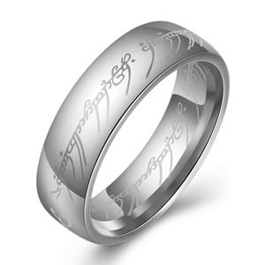 Stainless Steel <b>Rings</b> 6mm One <b>Ring</b> Lord Of The <b>Rings</b> Design Unisex Jewelry Gift - Product Image 4