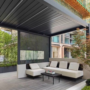 Kits de système de toiture à lamelles imperméables, écologiques et certifiés FSC pour pergola bioclimatique en aluminium pour jardin et gazebo extérieur - Product Image 4