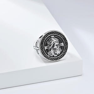 Retro Cross Stainless Steel <b>Ring</b> Men's Hip Hop Style Jewelry Gift Gold Silver Color Fashion <b>Rings</b> - Product Image 4