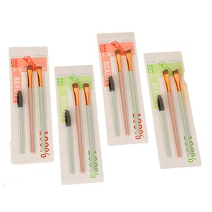 Nalamei <b>Makeup</b> Brush Set 3Pc Synthetic Hair Mascara Eyelash Foundation Brush For Face Beauty <b>Tools</b> - Product Image 4