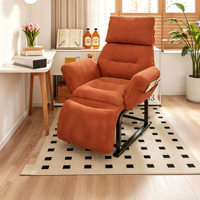 Fauteuil inclinable moderne pour appartement, double usage (assis/détente), pour la sieste, chaise longue pliable en tissu pour une personne, idéal pour les moments de loisirs
