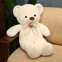 Ours en peluche géant confortable avec nœud, personnalisable, en peluche douce pour adultes