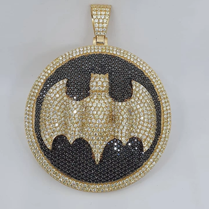 Pendentif Hip Hop en Diamant de Laboratoire Premium, Argent Sterling 925 Plaqué Rhodium, Éclat Brillant, Style Iced Fancy Light, Unisexe, Tendance - Product Image 3