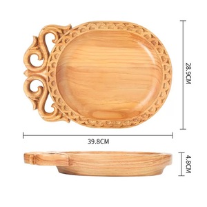 Vassoio decorativo in legno speciale per agnello intero arrosto con manico per incisione per ristoranti di casa e vassoio per Barbecue all'aperto - Product Image 3