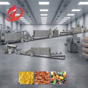 Ligne de production automatique de céréales croustillantes pour le petit-déjeuner, usines certifiées CE, machine à fabriquer des flocons de maïs, équipement d'extrusion - Product Image 1