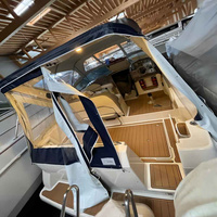 Tapis de pont en mousse EVA imitation teck pour plateforme de bain et cockpit de bateau Bayliner 2855 de 1999, style SeaDek MarineMat, auto-adhésif