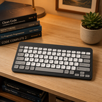 Clavier de bureau compact sans fil 2,4 G 79 touches, compatible USB multimédia, nouveau clavier à membrane multifonctionnel