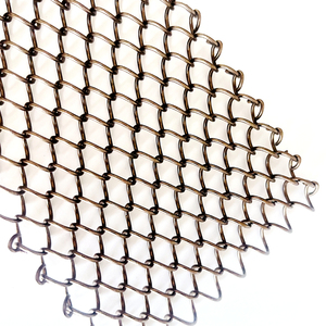 Bán Hàng nóng màu sắc khác nhau nhôm kim loại dệt vải trang trí kim loại lưới rèm - Product Image 4