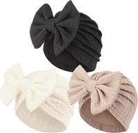 Gorros Turbante Elásticos para Bebé, Gorro con Lazos para Niñas, Gorras para Bebés, Recién Nacidos, Unisex