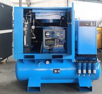 Compresseur d'air à vis 4 en 1 10HP 7.5KW réservoir de séchage d'air Vsd Tension 220v 380v 480v Compresseur industriel