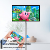 VSTI Mini TV LED Portátil de 22 Pulgadas, Android, Blanco, Full HD, Inalámbrico, con Batería, Pantalla Táctil, Logotipo Personalizado, MTK G36/A53x8 Núcleos, 128G