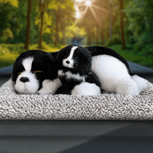 Accesorios para Coche, Adorno Decorativo Creativo con Forma <span class=keywords><strong>de</strong></span> Perro <span class=keywords><strong>de</strong></span> Peluche, Relleno <span class=keywords><strong>de</strong></span> Carbón <span class=keywords><strong>de</strong></span> Bambú, Elimina Olores y Formaldehído - Product Image 2