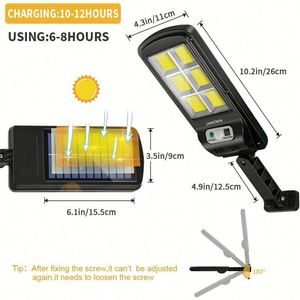 Lampes solaires de camping d'extérieur, lampe murale LED avec 3 modes d'éclairage, étanche, détecteur de mouvement - Product Image 6