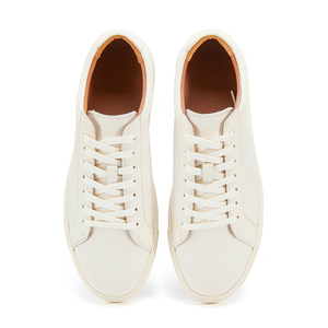 Zapatos Mocasines de Cuero Vacuno de Primera Calidad para Hombre, Estilo Skateboarding, Color Blanco, Resistentes al Desgaste, Zapatos Casuales de Cuero Puro - Product Image 1