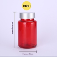 Bouteilles en verre épaissies de qualité alimentaire avec capsule givrée pour comprimés de poudre de médecine Bouteilles de santé de distribution de bonbons