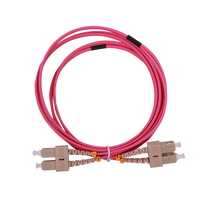 Câble à fibres optiques multimode duplex OM4 SC-UPC personnalisable OEM, longueur 1M-70M, cordon de raccordement OM4