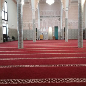 Royal Church <span class=keywords><strong>Carpet</strong></span> 100% Nylon Anti-Skip Wilton Alfombra de oración con patrón impreso <span class=keywords><strong>Loop</strong></span> Pile Alfombra de mezquita de pared a pared - Product Image 3