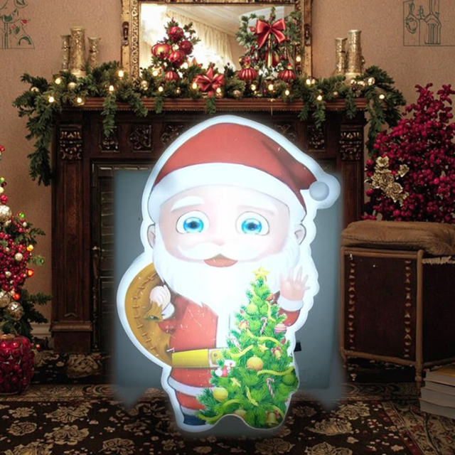 W086 US Mini LED Night Light Christmas Trees Santa Claus Warm White Lamp CRI 80 for Baby Bedroom ABS Material Plug-In Power