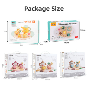 Wholesale Interactive Kitchen Food Toys Wooden Afternoon Tea Series Pretend Role Play for Parent-Child Interaction for Kids - Product Image 2