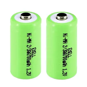 IPower Baterai Isi Ulang 2/3 AA NiMH Nickel-Metall-Hydrid 700 mAh 1,2 V wiederaufladbare Ni-MH-Batterie mit Knopfplatte