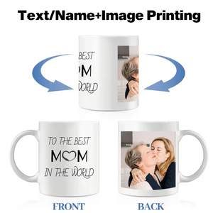 Taza Personalizada <span class=keywords><strong>con</strong></span> <span class=keywords><strong>Foto</strong></span> <span class=keywords><strong>y</strong></span> <span class=keywords><strong>Texto</strong></span>, Taza de Cerámica Única <span class=keywords><strong>y</strong></span> Personalizada para Regalos de Cumpleaños para Mamá, Parejas, Familia, 11 oz - Product Image 2