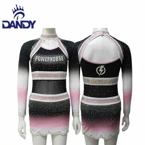 Custom Performance Competition Ombre Wear Cheerleader Uniforms Team Casual Cheer Uniform Girl Ladies