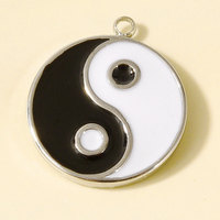 Pendentifs en émail couleur argent noir Senmei, breloques en acier inoxydable en forme de soleil, cœur, animaux pour la fabrication de bijoux DIY, colliers