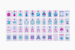 Jeu de Mahjong Américain Minimaliste Moderne aux Couleurs Pastel - Product Image 2