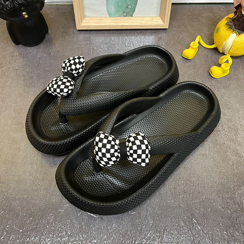 Women Summer Flip-flops Thick Soles Bow Sandals Fashion Flip Flops Slippers Wholesale