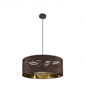 Lampada a sospensione 1xE27, marrone e oro, dimensioni 50x50 cm, ideale per decorare e apportare atmosfera agli spazi - Product Image 1