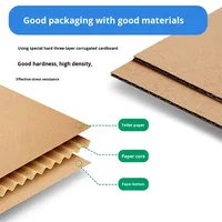 Caja de Cartón Corrugado Plegable, Resistente, Cuadrada, Personalizable, Colorida, Tipo Avión, Negra y Blanca, para Envíos, Embalaje y Regalos