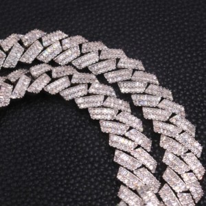 16mm Hip Hop trampa estrella estilo Vvs Moissanite cadena de eslabones cubanos collar cubano de lujo diamantes de laboratorio accesorio helado - Product Image 6