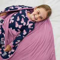 Couverture matelassée en bambou tricoté double face personnalisée pour bébé et adultes, édredon rembourré multi-épaisseurs