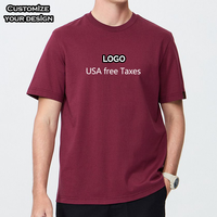 USA Free Taxes Großhandel 100% Baumwolle Herren Übergroßes T-Shirt Benutzer definiertes Logo Atmungsaktives Licht Hochwertiges Siebdruck-T-Shirt Fo Men