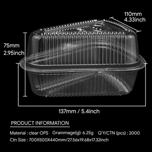 Tùy chỉnh rõ ràng tam giác Ops nhựa <span class=keywords><strong>container</strong></span> cho món tráng miệng trong suốt bao bì thực phẩm cho bánh hộp nhựa - Product Image 2