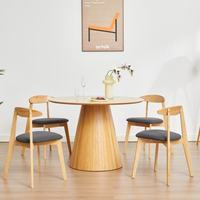 Ensemble de meubles de salle à manger en bois massif de style nordique moderne, chaises de salle à manger en bois massif de designers renommés
