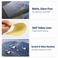 Film de plastification à froid auto-adhésif, dos jaune brillant, résistant aux UV, écologique, vente en gros, pour publicité extérieure, art, photo