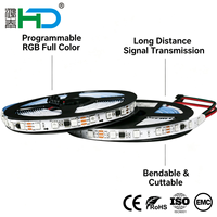 Tira de LED RGBIC con Control por Aplicación, WS2811 IC, Tira de LED RGBW Pixel, Rollo de Tira de LED WS2811 RGB, Control por Aplicación USB