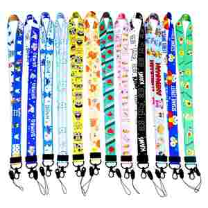 QM Professional Supplier Custom Sublimation Printed Logo Polyester <b>Phone</b> <b>Neck</b> <b>Strap</b> Promotional Lanyard - Product Image 2