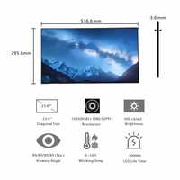 Layar LCD TFT FHD 23,8 Inci 1920*1080 Panel IPS LVDS EDP Modul Monitor Industri Huaxin Layar Sentuh 0-50 ° C