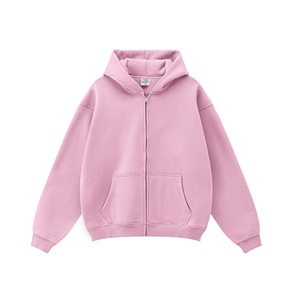Sudadera con capucha y cremallera completa unisex de 345 g/m², <span class=keywords><strong>50</strong></span> % poliéster/<span class=keywords><strong>50</strong></span> % algodón, de gran tamaño y peso pesado, para hombre, venta al por mayor de fábrica - Product Image 2