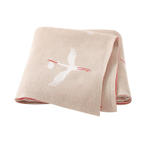 Manta de Bebé Tejida con Patrón de Gansos para las Cuatro Estaciones, Resistente al Viento, Ideal para Bebés - Product Image 1