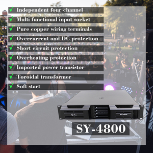 Popular Amplificador de Sonido Aarhus SY-4800 de 4 Canales y 800W*4, de Aleación de Aluminio, con Transistores de Potencia Importados para Bares y Música <span class=keywords><strong>en</strong></span> <span class=keywords><strong>Vivo</strong></span> - Product Image 6