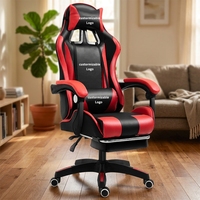 Chaise de bureau et de gaming de luxe à dossier haut, avec accoudoirs, structure en acier, ergonomique, réglable, inclinable et pivotante, confortable