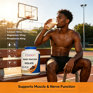 Isolat de protéines de lactosérum 5 lb 62 portions 30 g de protéines par portion Soutient la fonction musculaire et nerveuse Faible teneur en sucre - Product Image 5
